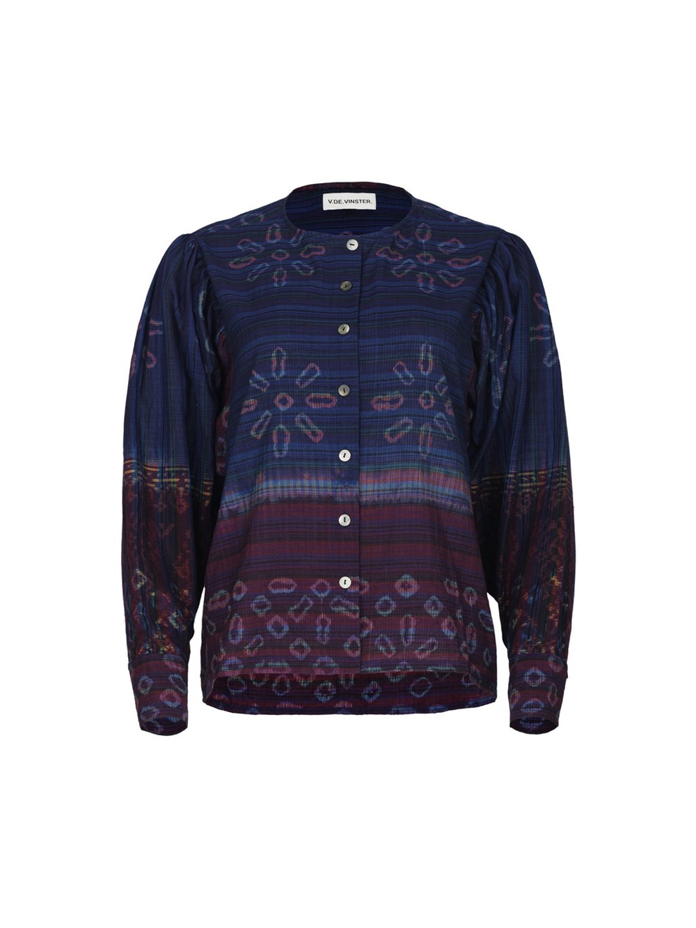 NIDRA BLUE PRINTED BLOUSE MEDIUM